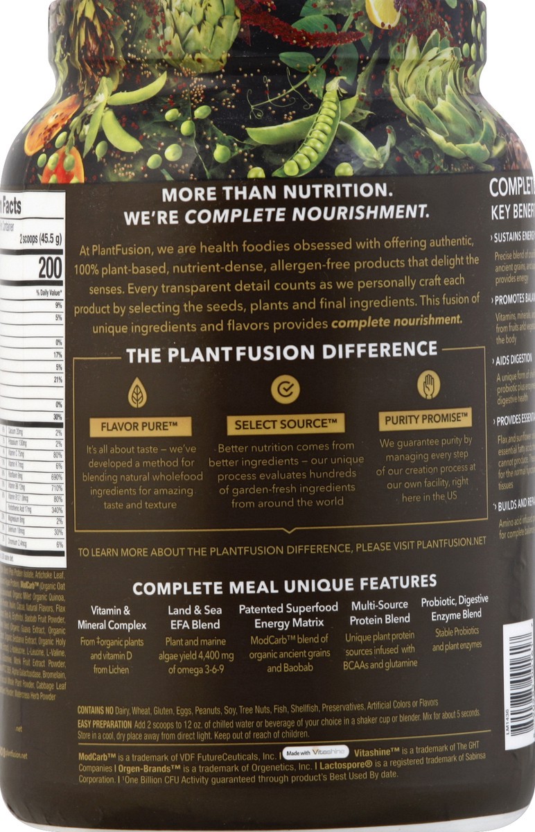 slide 5 of 8, PlantFusion Complete Meal 32.1 oz, 32.1 oz