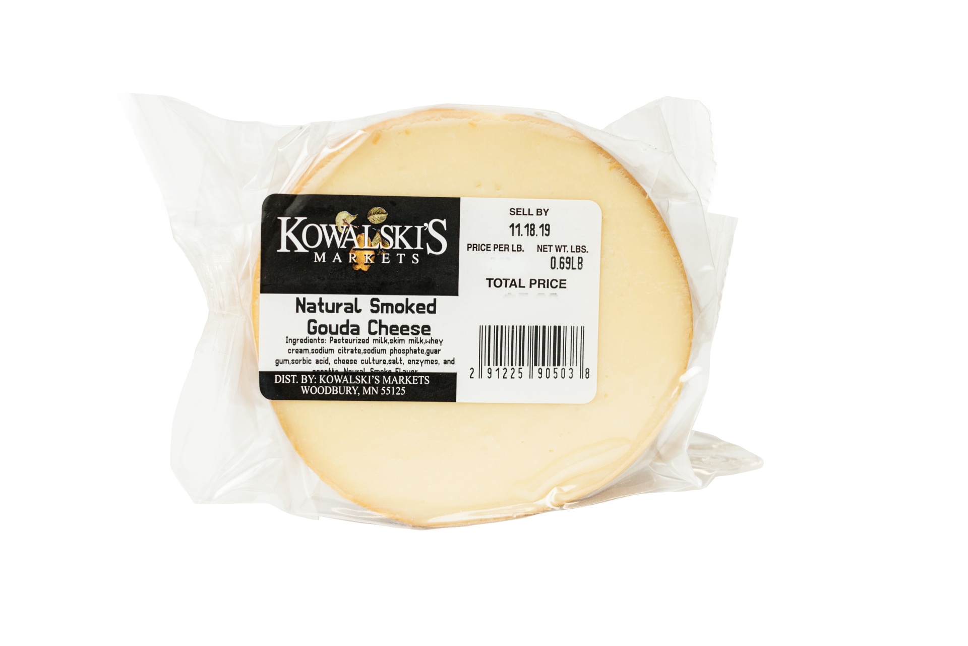 slide 1 of 1, Kowalski's Smoked Gouda Cheese, per lb