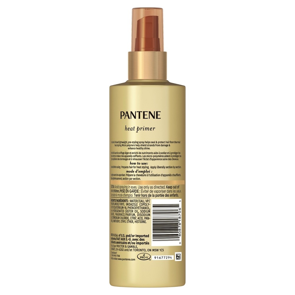 slide 4 of 4, Pantene Pro-V Nutrient Boost Heat Primer thermal Heat Protection Pre-Styling, 6.4 oz