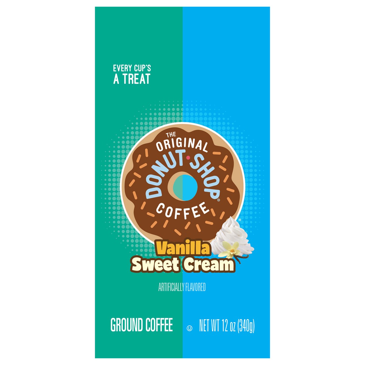 slide 3 of 12, The Original Donut Shop Coffee, Vanilla Sweet Cream, Medium Roast, Flavored Ground Coffee, 12 oz Bag, 12 oz