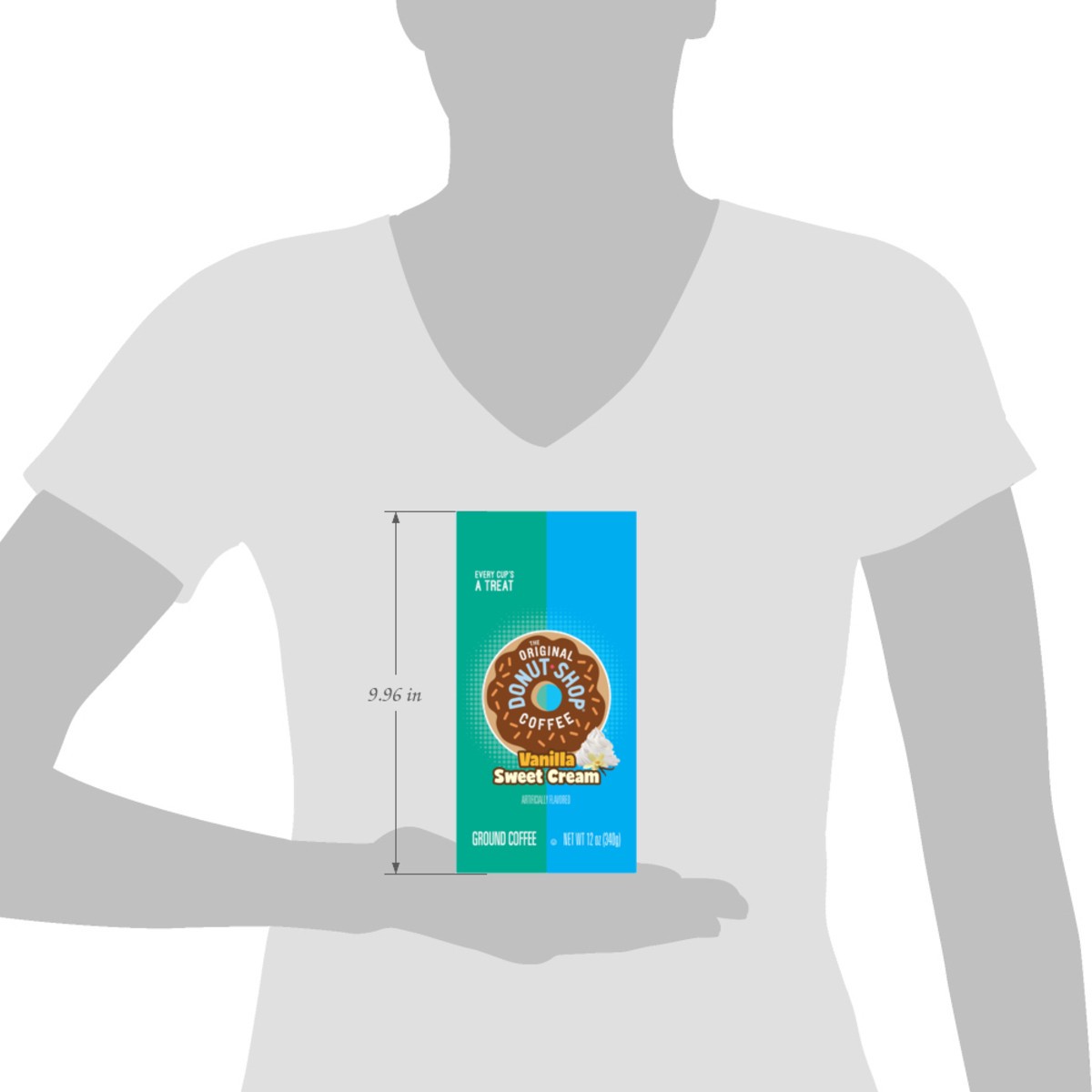 slide 12 of 12, The Original Donut Shop Coffee, Vanilla Sweet Cream, Medium Roast, Flavored Ground Coffee, 12 oz Bag, 12 oz