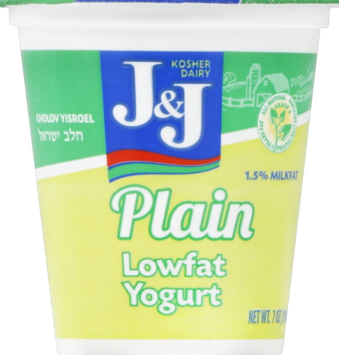 slide 3 of 3, J&J Lowfat Unsweetened Plain Yogurt 6 oz, 6 oz