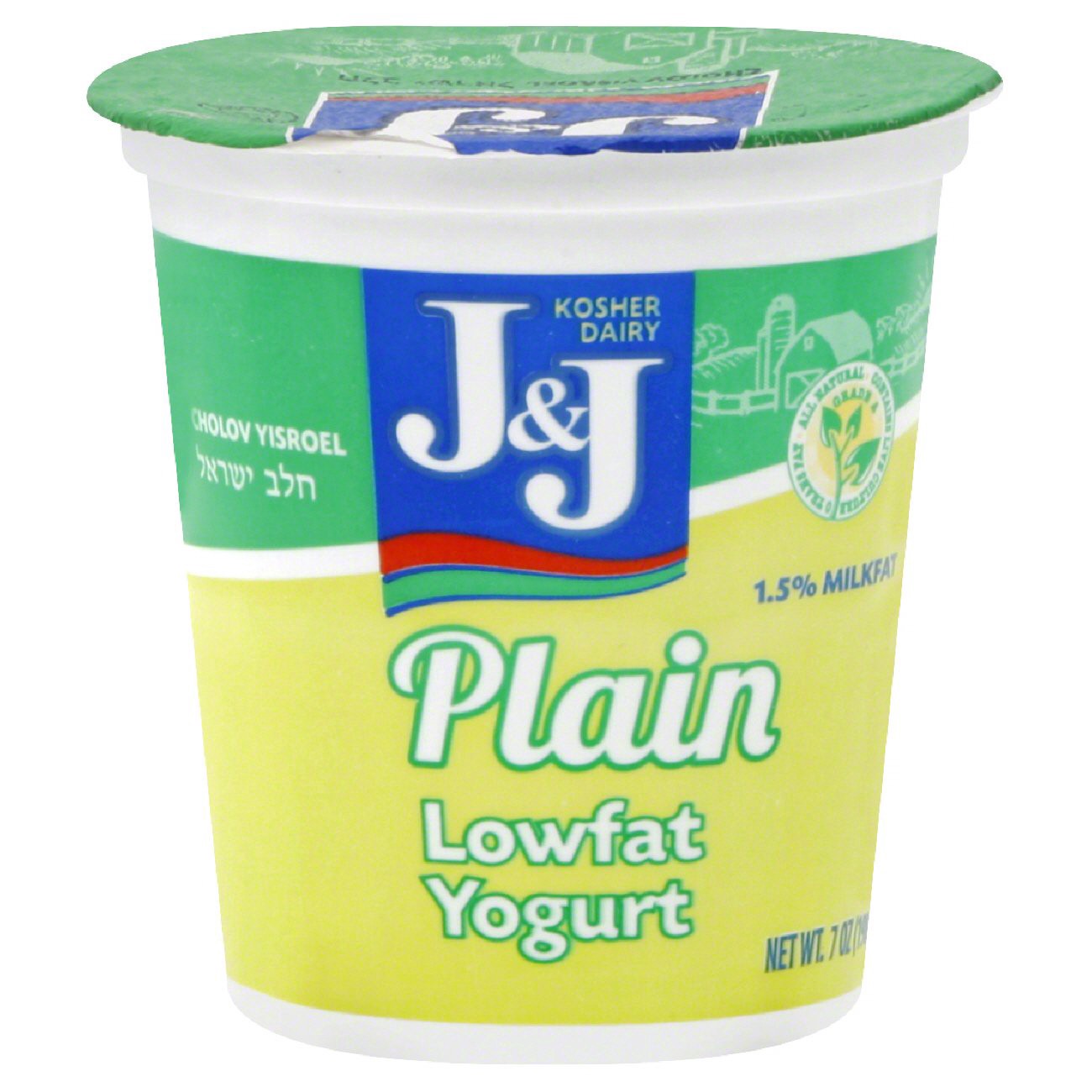 slide 1 of 3, J&J Lowfat Unsweetened Plain Yogurt 6 oz, 6 oz