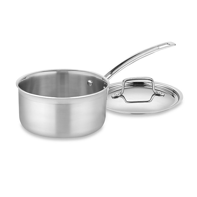 slide 1 of 1, Cuisinart MultiClad Pro Triple-Ply Stainless Saucepan with Lid, 2 qt