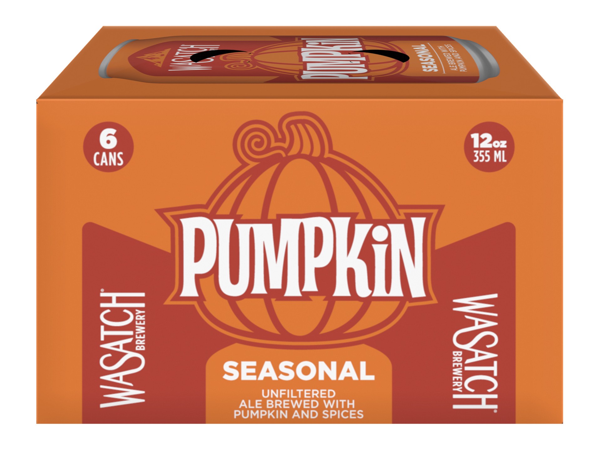 slide 2 of 6, Wasatch Pumpkin Ale 6 Pack 12 fl oz Can, 72 fl oz