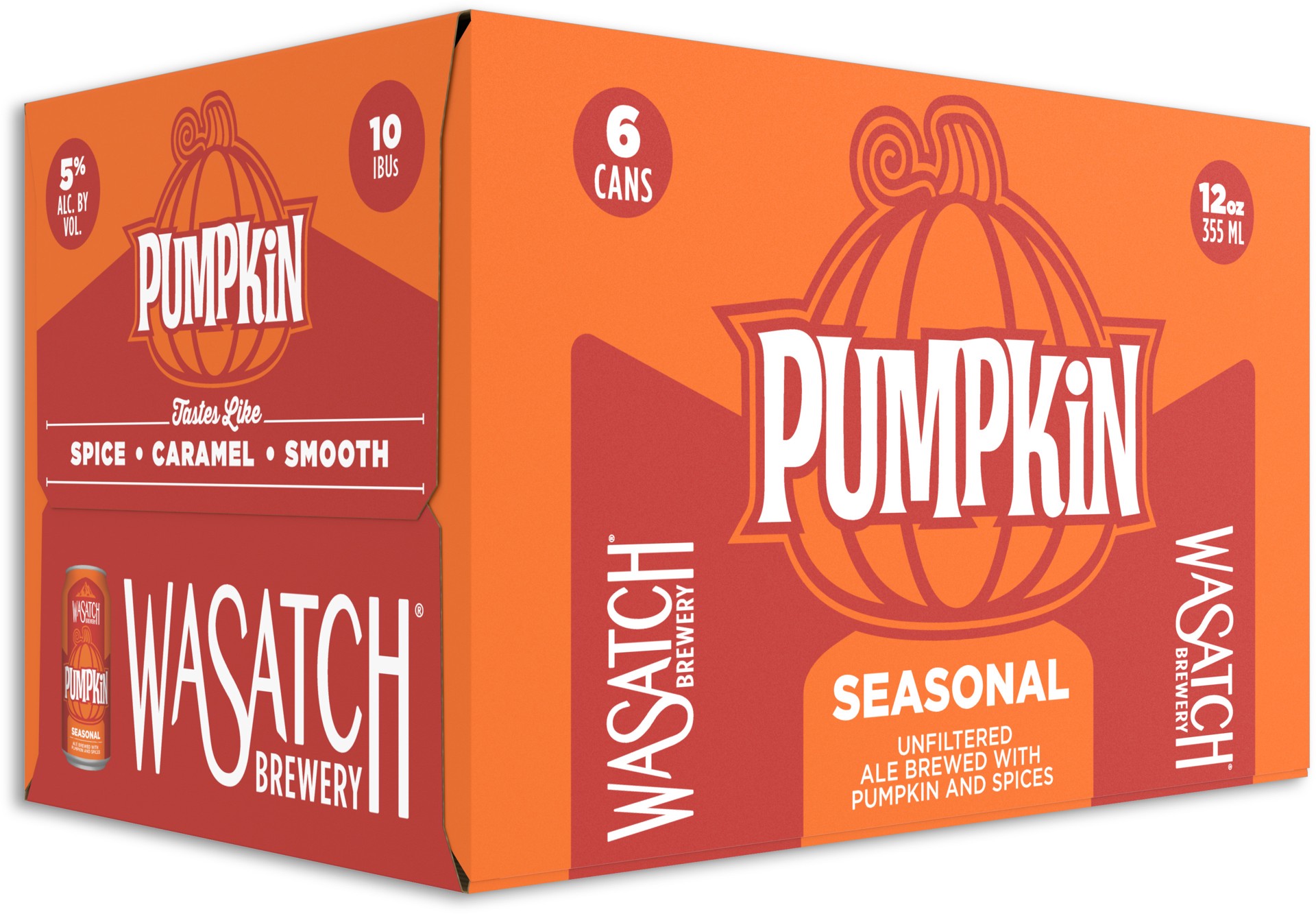 slide 4 of 6, Wasatch Pumpkin Ale 6 Pack 12 fl oz Can, 72 fl oz
