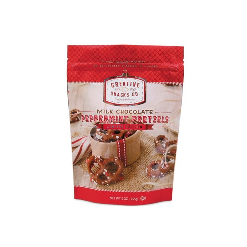 slide 1 of 1, Creative Snacks Co. milk chocolate peppermint pretzels, 9 oz