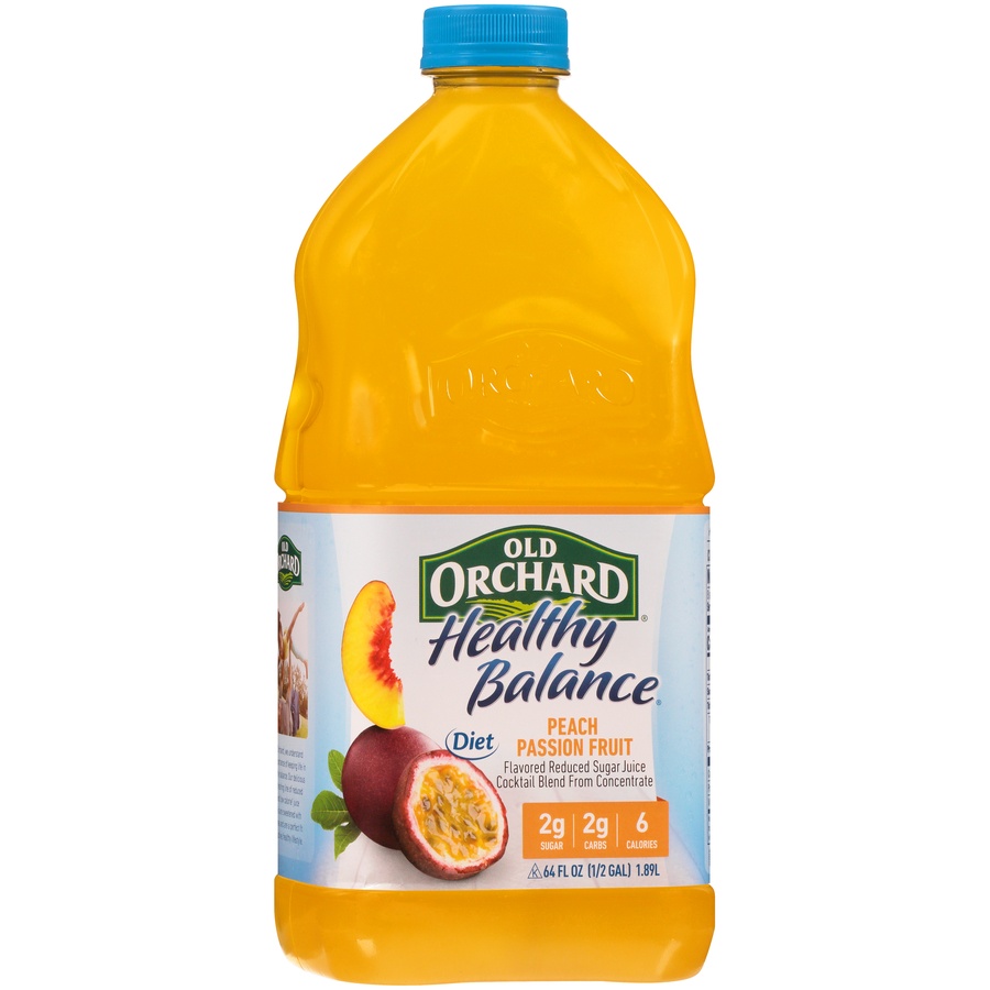 slide 3 of 8, Old Orchard Healthy Balance Peach Passion Fruit, 64 oz