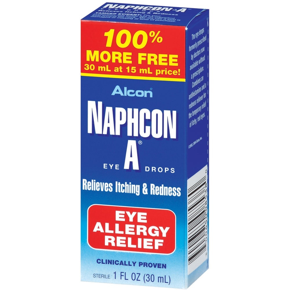 slide 1 of 1, Alcon Naphcon A Eye Drops - Eye Allergy Relief, 1 oz