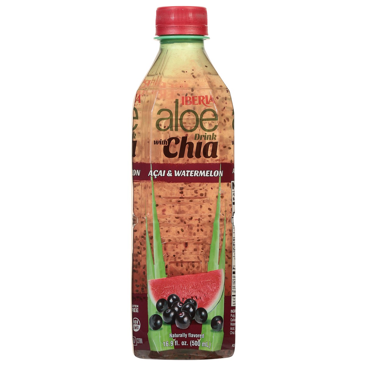 slide 1 of 9, Iberia Acai & Watermelon Aloe Drink with Chia 16.9 fl oz, 16.9 fl oz