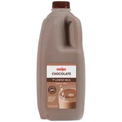 Meijer Chocolate 1% Low Fat Milk, 1/2 Gallon
