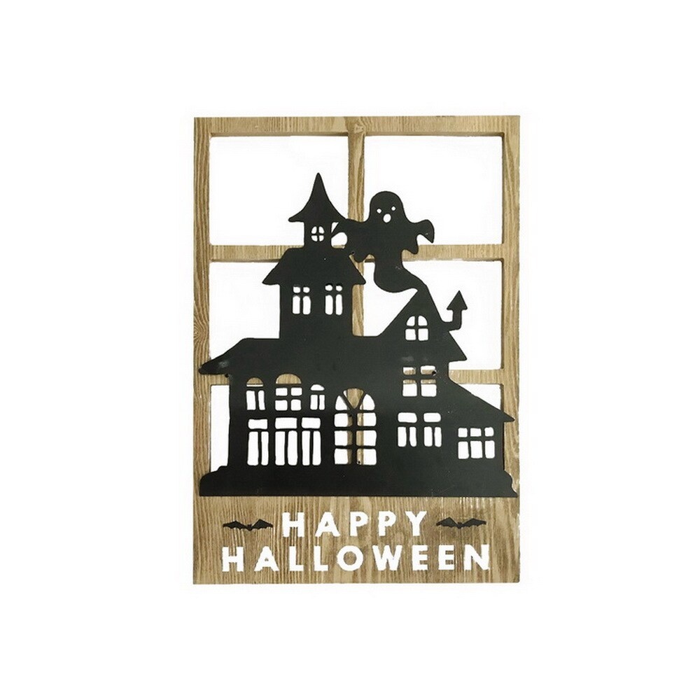 slide 1 of 1, Holiday Home Happy Halloween Sign - Brown/Black, 23.5 in