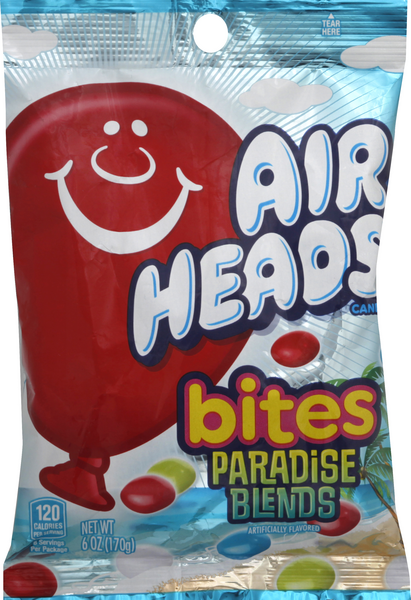 slide 1 of 8, Airheads Bites, Paradise Blends flavors, 6 ounce bag, 6 oz