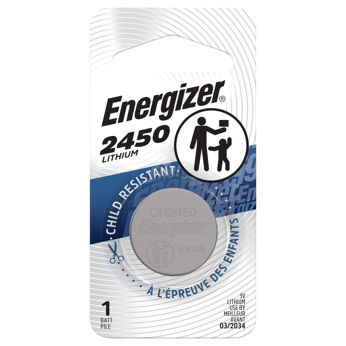 slide 1 of 3, Energizer 2450 Lithium Coin Battery, 1 Pack, 1 ct