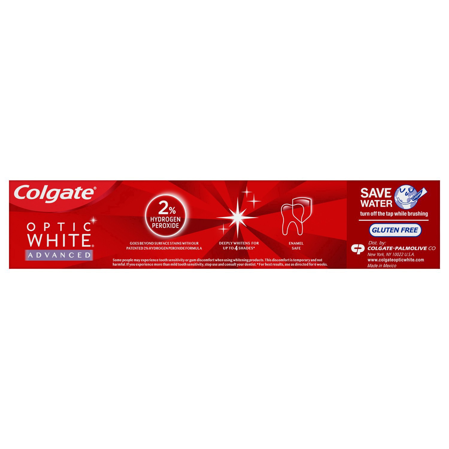 slide 30 of 41, Colgate Optic White Advanced Teeth Whitening Toothpaste, Sparkling White, 1.45 Oz, 1.45 oz