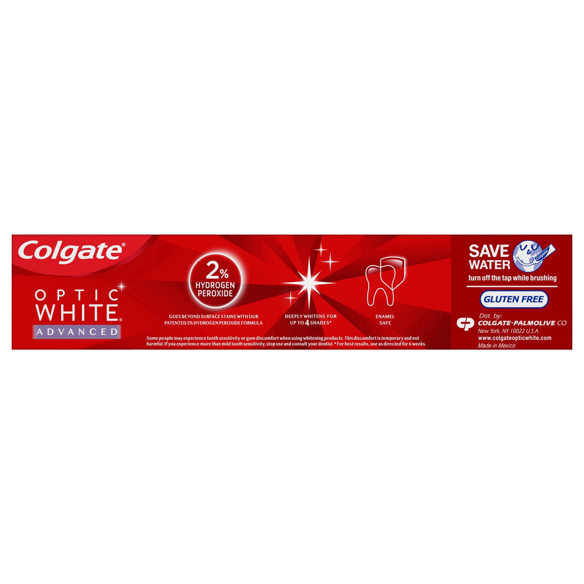 slide 21 of 41, Colgate Optic White Advanced Teeth Whitening Toothpaste, Sparkling White, 1.45 Oz, 1.45 oz