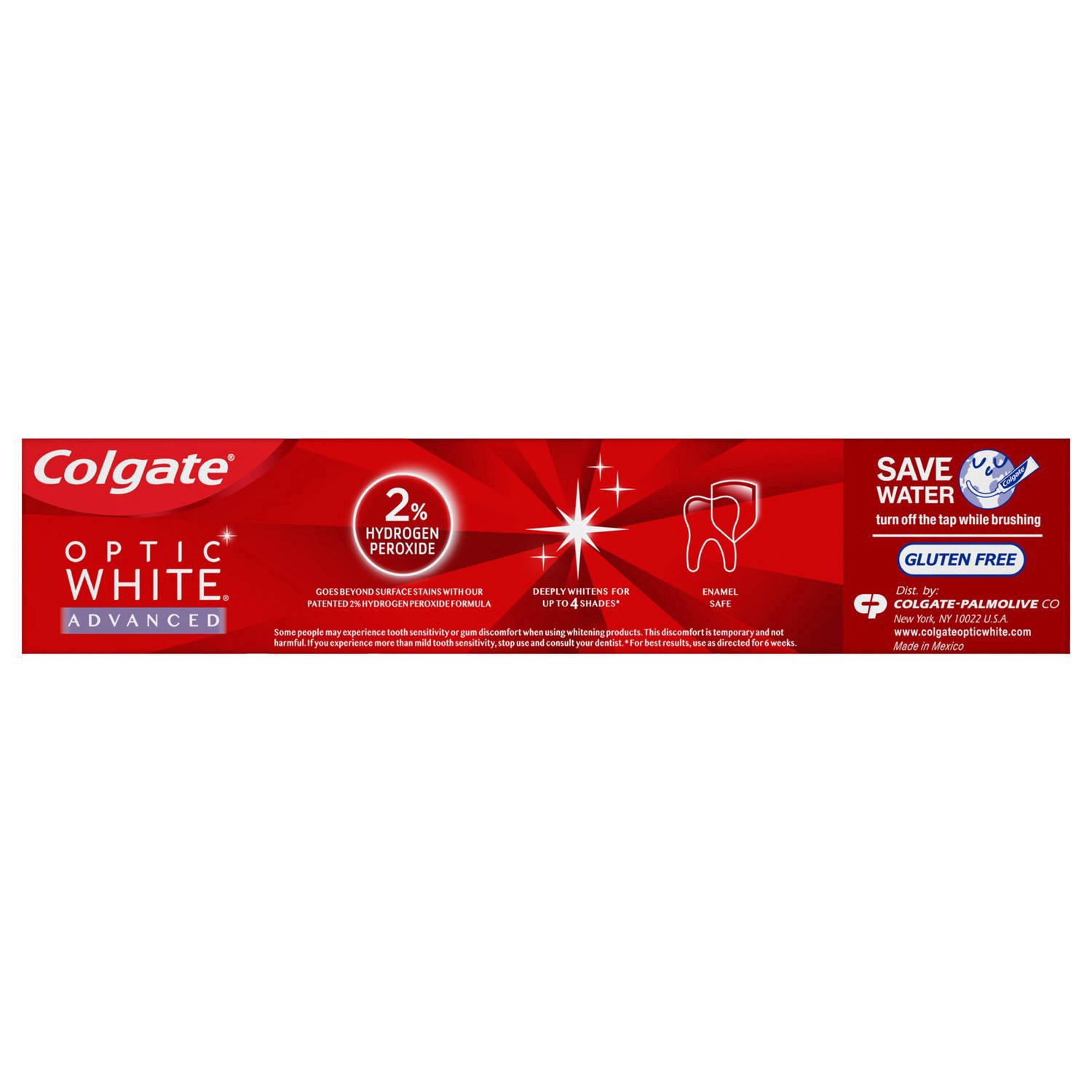 slide 23 of 41, Colgate Optic White Advanced Teeth Whitening Toothpaste, Sparkling White, 1.45 Oz, 1.45 oz