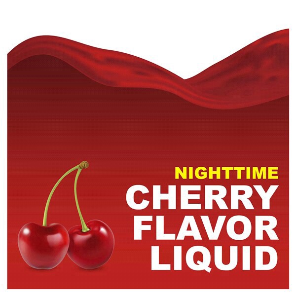 slide 24 of 25, Nighttime Cold & Flu Relief, Pain Reliever, Fever Reducer, Cough Suppressant, Antihistamine, Cherry Flavor, 12 oz