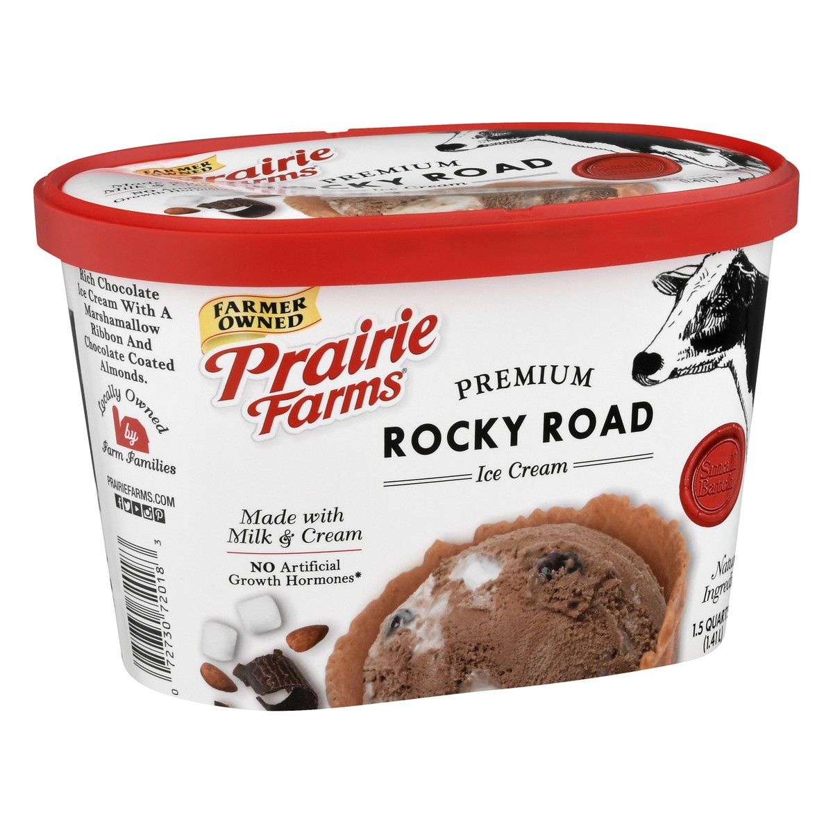 slide 2 of 13, Prairie Farms Premium Rocky Road Ice Cream 1.5 qt, 1.5 qt