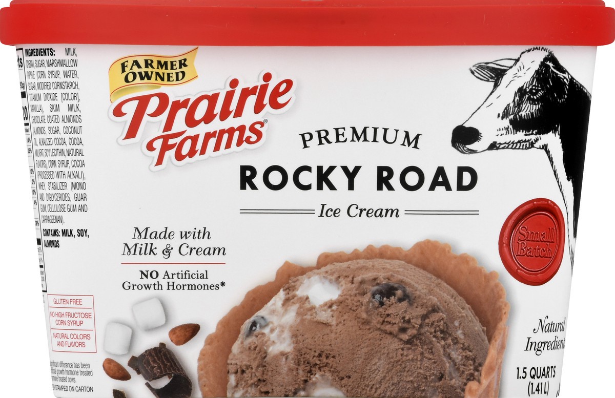 slide 3 of 13, Prairie Farms Premium Rocky Road Ice Cream 1.5 qt, 1.5 qt