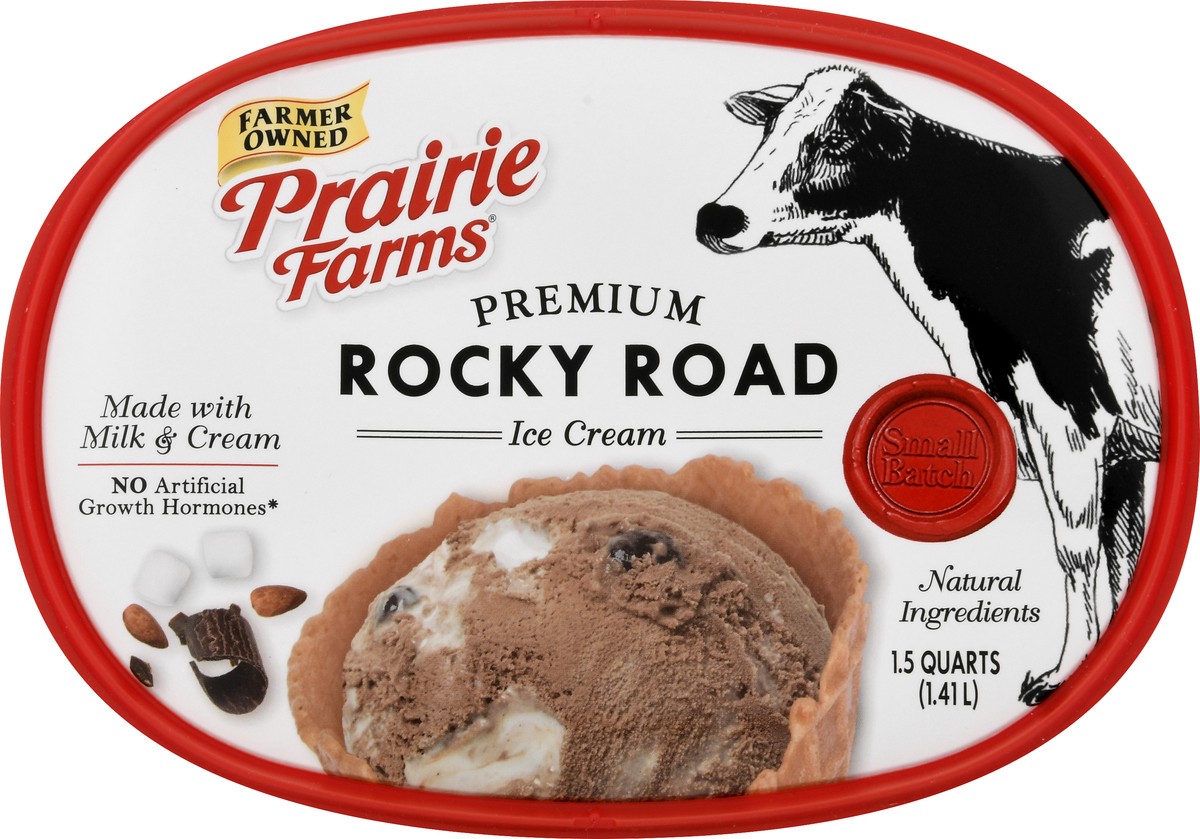 slide 5 of 13, Prairie Farms Premium Rocky Road Ice Cream 1.5 qt, 1.5 qt