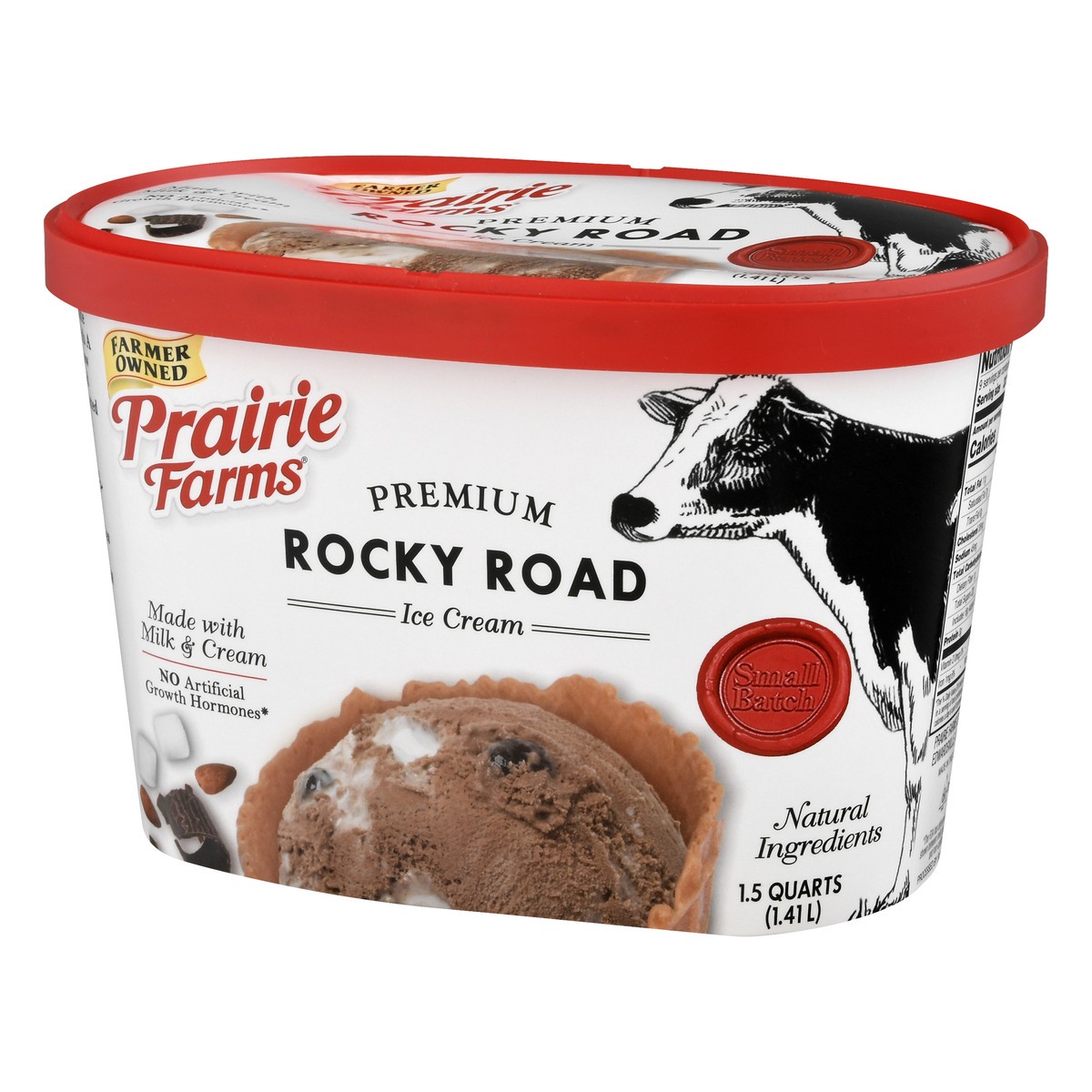 slide 10 of 13, Prairie Farms Premium Rocky Road Ice Cream 1.5 qt, 1.5 qt