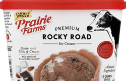 Prairie Farms Premium Rocky Road Ice Cream 1.5 qt