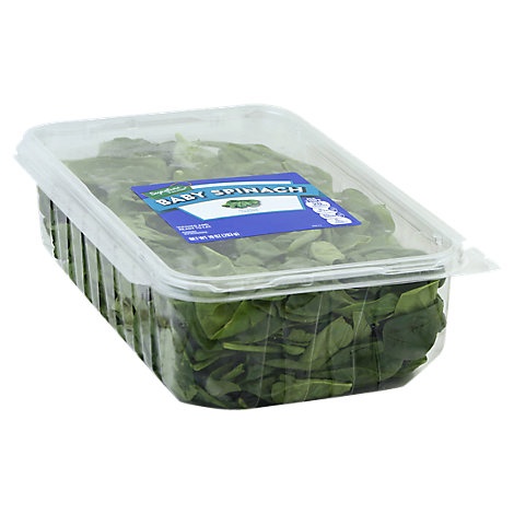 slide 1 of 1, Signature Farms Spinach Baby Clamshell, 10 oz