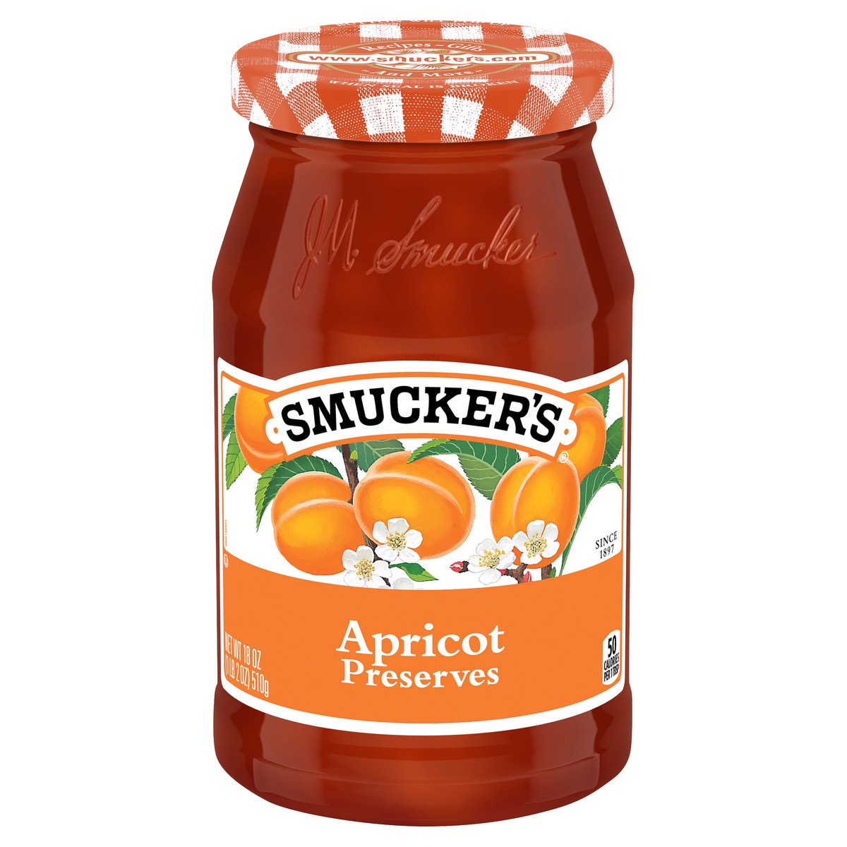 slide 1 of 8, Smucker's Preserves, Apricot, 18 oz