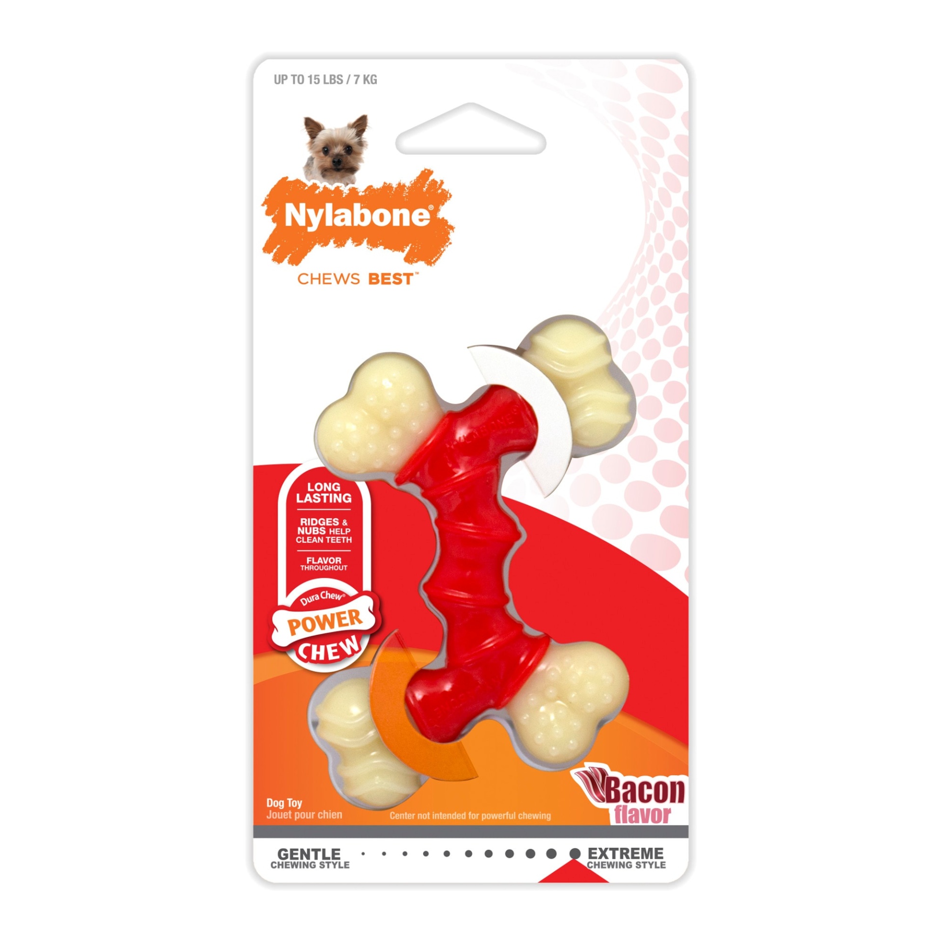 slide 1 of 1, Nylabone DuraChew Double Bone Dog Toys, SM