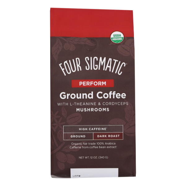 slide 1 of 1, Four Sigmatic Ground Coffee With Theanine & Cordyceps Mushrooms, 1 ct