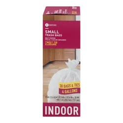 SE Grocers Small Trash Bags Twist Tie Closure Indoor - 30 CT