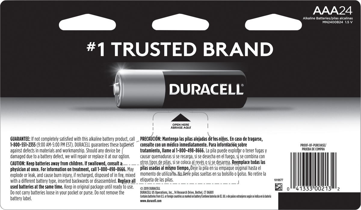 slide 6 of 7, Duracell Coppertop AAA Batteries, 24 ct