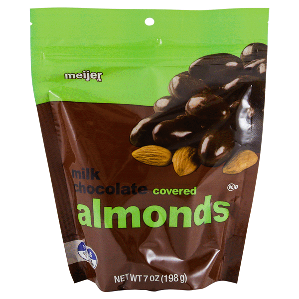 slide 1 of 1, Meijer Milk Chocolate Almonds, 7 oz