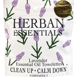 slide 1 of 1, Herban Essentials Lavender Essential Oil Towelettes, 7/Pack, 7 ct