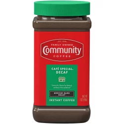Community Coffee Instant Coffee, Medium-Dark Roast, Cafe Special, Decaf