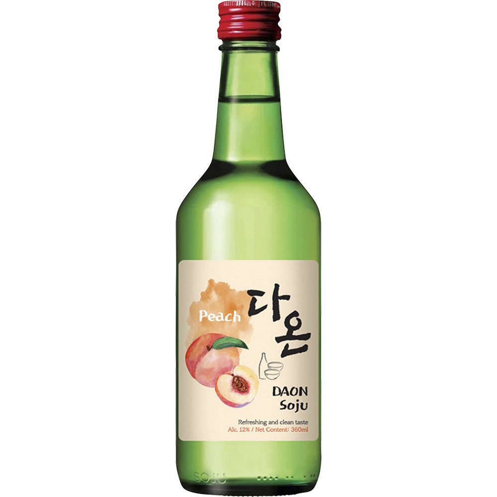 slide 1 of 1, Daon Peach Soju, 375 ml