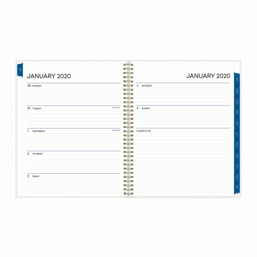 slide 3 of 4, Blue Sky Weekly/Monthly Planner, 8-1/2'' X 11'', Essence, January To December 2020, 1 ct