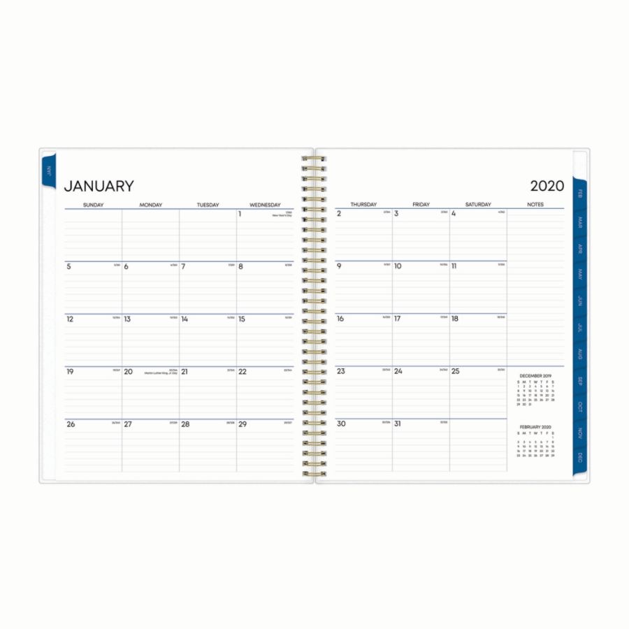 slide 4 of 4, Blue Sky Weekly/Monthly Planner, 8-1/2'' X 11'', Essence, January To December 2020, 1 ct