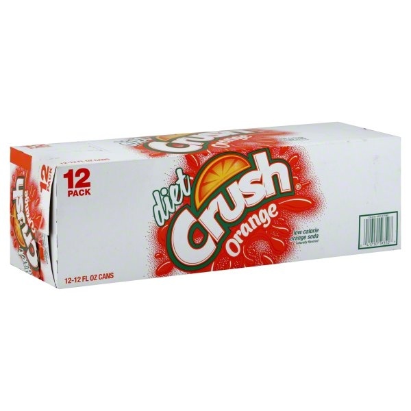 slide 1 of 1, Crush Diet Orange Soda Cans, 12 ct; 12 oz