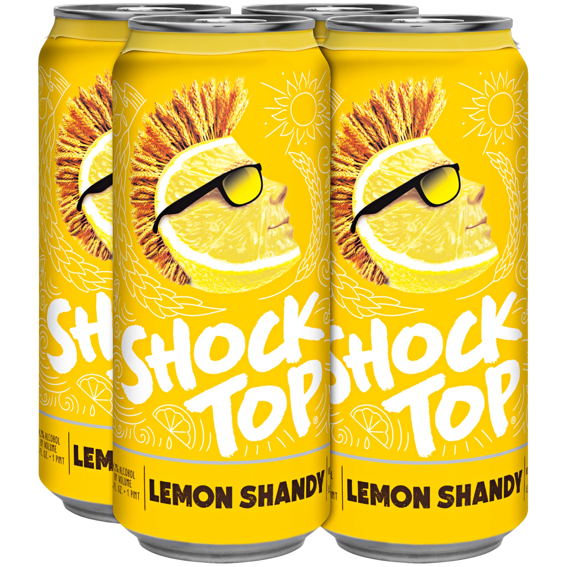 slide 1 of 1, Shock Top Lemon Shandy Beer, 4.2% ABV, 16 oz