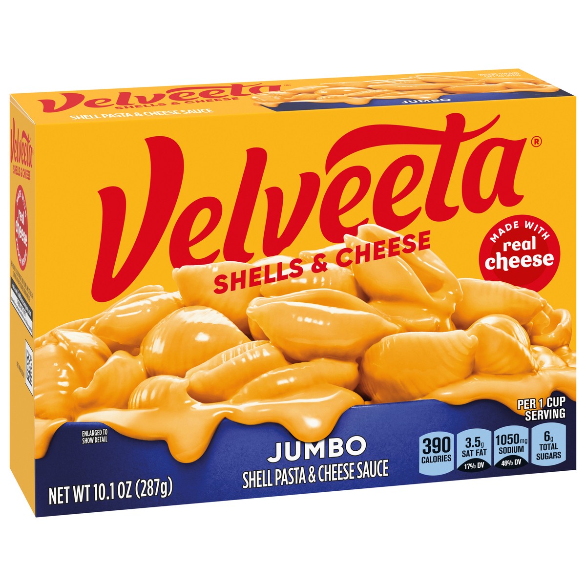 slide 4 of 9, Velveeta Shells & Cheese Jumbo Shell Pasta & Cheese Sauce Meal, 10.1 oz Box, 10.1 oz