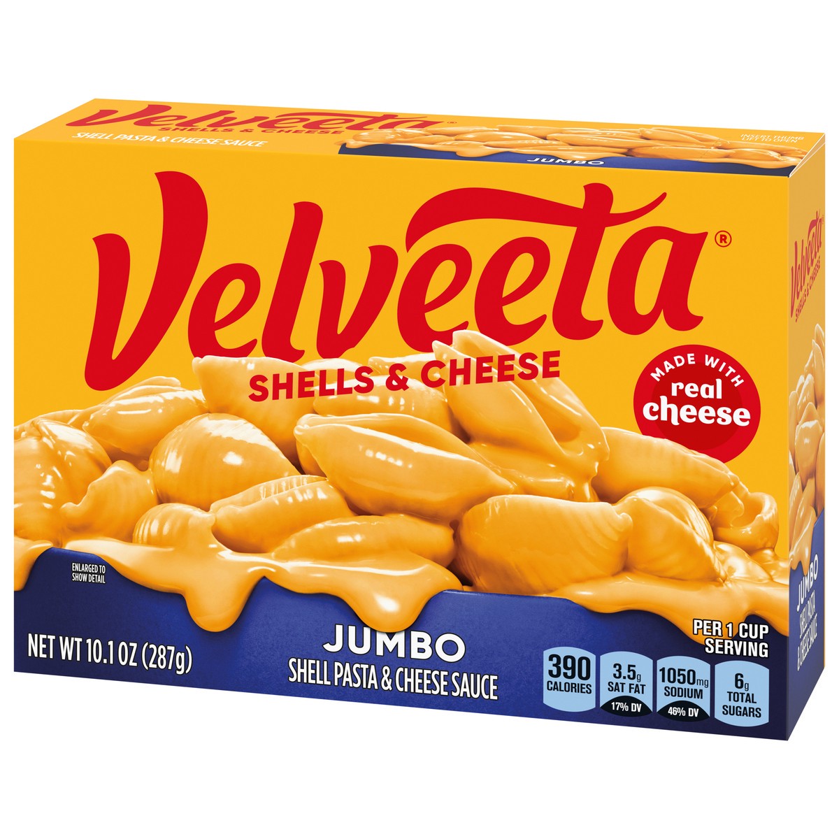 slide 6 of 9, Velveeta Shells & Cheese Jumbo Shell Pasta & Cheese Sauce Meal, 10.1 oz Box, 10.1 oz