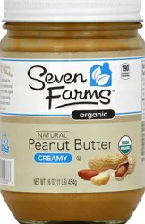 Seven Farms Organic Creamy Peanut Butter 16 oz