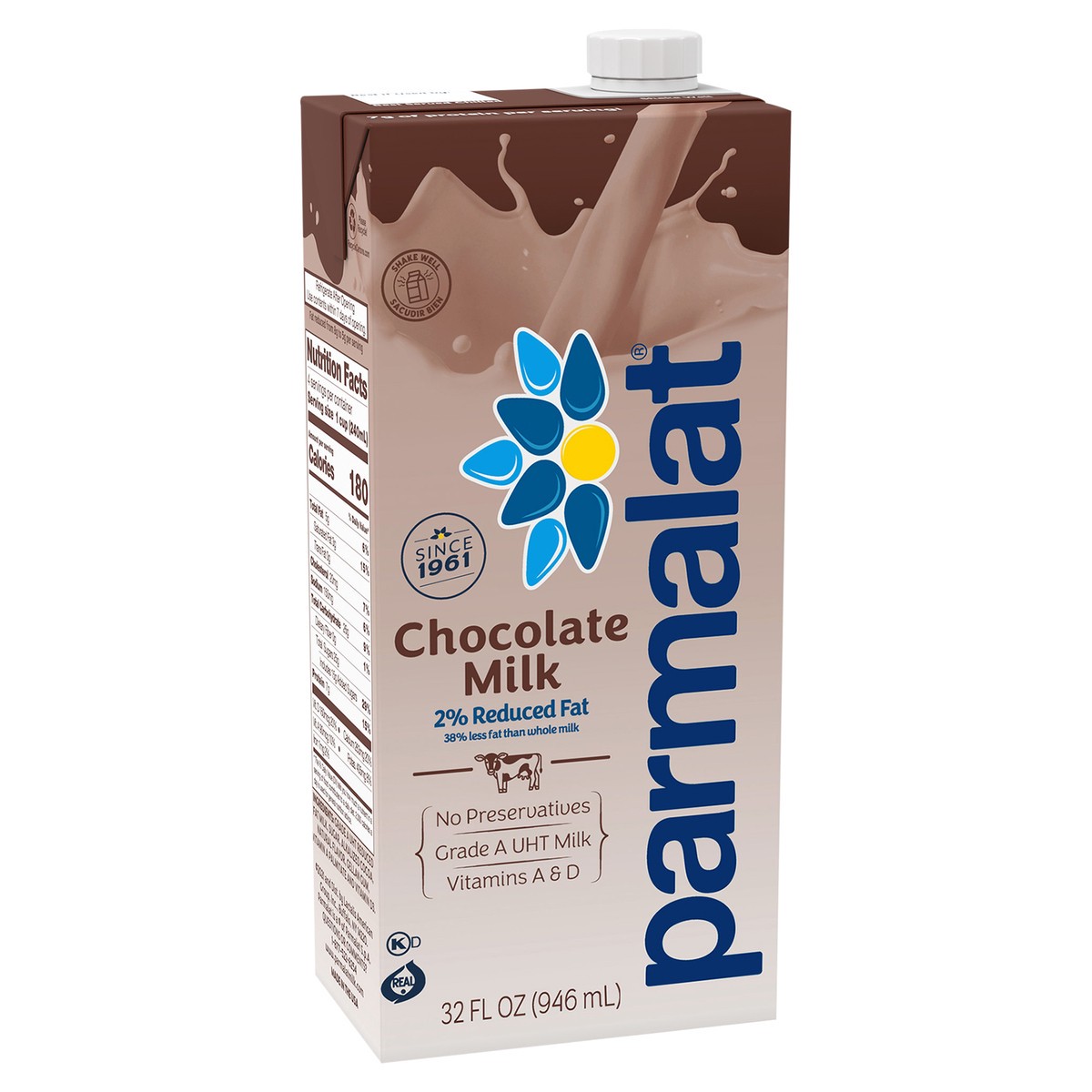 slide 8 of 8, 6/32 Fl. Oz. Parmalat Chocolate Uht 2% Reduced Fat Milk, 32 fl oz