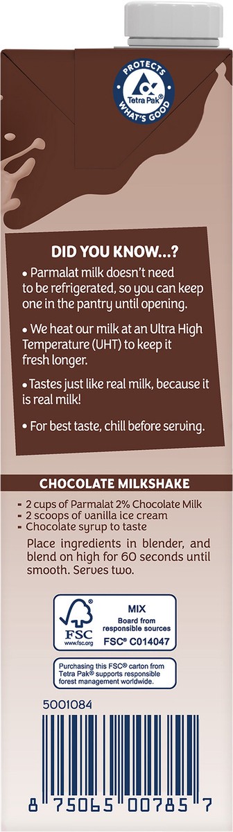 slide 4 of 8, 6/32 Fl. Oz. Parmalat Chocolate Uht 2% Reduced Fat Milk, 32 fl oz