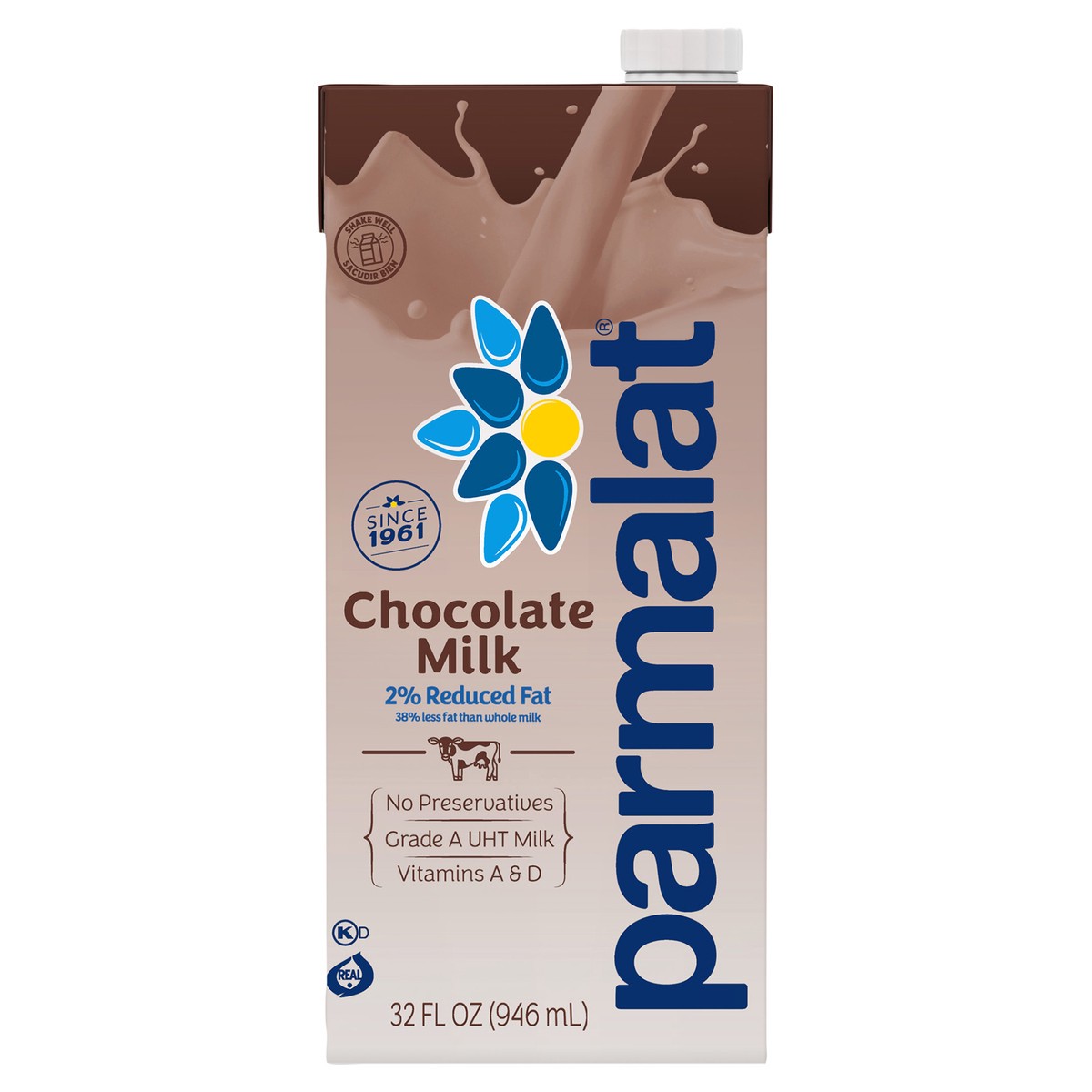 slide 1 of 8, 6/32 Fl. Oz. Parmalat Chocolate Uht 2% Reduced Fat Milk, 32 fl oz