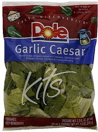 slide 1 of 1, Dole Fresh Discoveries Garlic Caesar Salad Kit, 10 oz