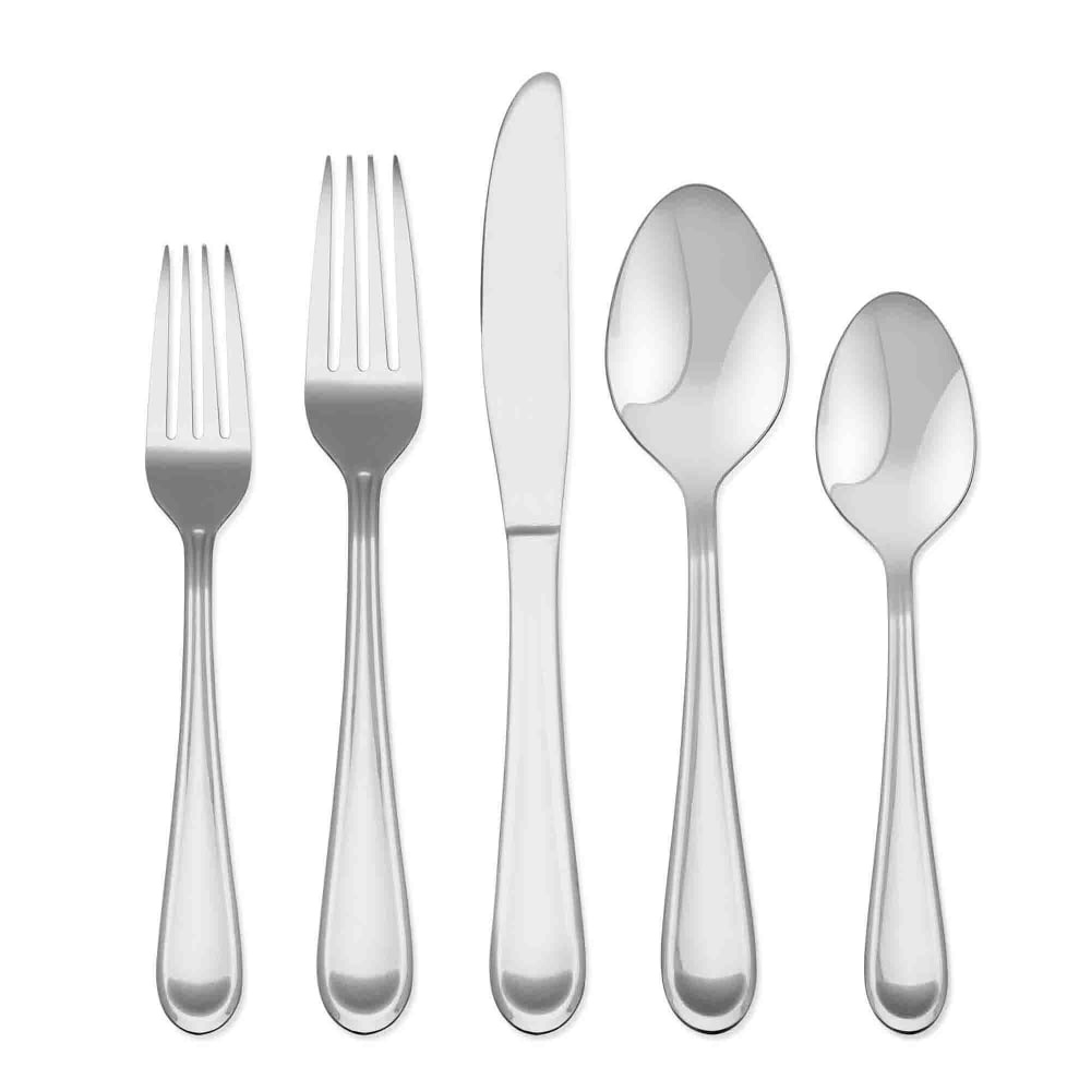 slide 1 of 1, Dash of That Claire Stainless Steel Mirror Flatware Set - Silver, 20 ct