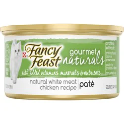 Purina Fancy Feast Grain Free Wet Cat Food Pate Gourmet Naturals White Meat Chicken Recipe